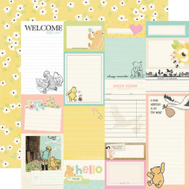 Journal Elements - Simple Stories Pooh Baby Double-Sided Cardstock 12"x12"
