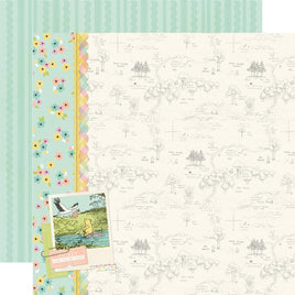 Hello Baby - Simple Stories Pooh Baby Double-Sided Cardstock 12"x12"