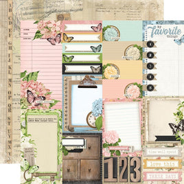 Journal Elements - Simple Stories Vintage Junk Double-Sided Cardstock 12"x12"
