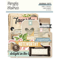 Simple Vintage Junk Drawer - Simple Stories Journal Bits & Pieces Die Cuts 62/Pkg