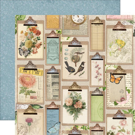 Small Things - Simple Stories Vintage Junk Double-Sided Cardstock 12"x12"