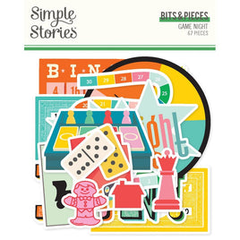 Game Night - Simple Stories Bits & Pieces Die Cuts 67/Pkg