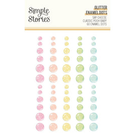 Classic Pooh Baby - Simple Stories Glitter Enamel Dots 60/Pkg