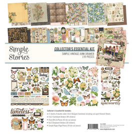 Simple Vintage Junk Drawer - Simple Stories Collector's Essential Kit 12"x12"