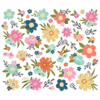 Take Note - Simple Stories Floral Bits & Pieces Die Cuts 48/Pkg