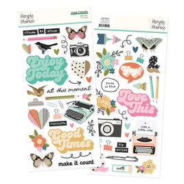 Take Note - Simple Stories Foam Stickers 58/Pkg