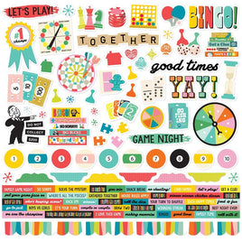 Game Night - Simple Stories Cardstock Stickers 12"x12"