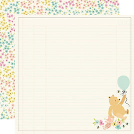 Little One - Simple Stories Pooh Baby Double-Sided Cardstock 12"x12"