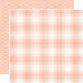 Blush Gingham - Simple Stories Pooh Baby Double-Sided Cardstock 12"x12"