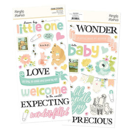 Classic Pooh Baby - Simple Stories Foam Stickers 44/Pkg