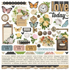 Simple Vintage Junk Drawer - Simple Stories Cardstock Stickers 12"x12"