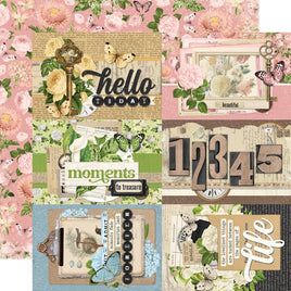 4X6 Elements - Simple Stories Vintage Junk Double-Sided Cardstock 12"x12"