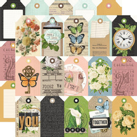 Tag Elements - Simple Stories Vintage Junk Double-Sided Cardstock 12"x12"