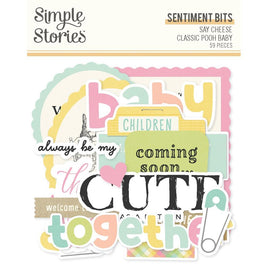 Classic Pooh Baby - Simple Stories Sentimnet Bits & Pieces Die Cuts 59/Pkg