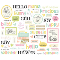 Classic Pooh Baby - Simple Stories Sentimnet Bits & Pieces Die Cuts 59/Pkg