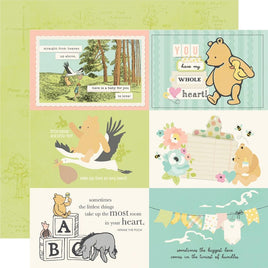 4X6 Elements - Simple Stories Pooh Baby Double-Sided Cardstock 12"x12"