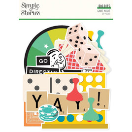 Game Night - Simple Stories Big Bits & Pieces Die Cuts 27/Pkg