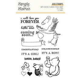 Hello Baby - Simple Stories Classic Pooh Baby Photopolymer Stamps