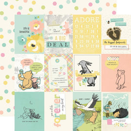 3X4 Elements - Simple Stories Pooh Baby Double-Sided Cardstock 12"x12"