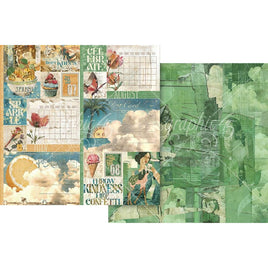 July & August - Journaling Through Time Double-Sided Cardstock 12"X12"