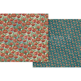 Field Of Poppies - Graphic 45 Wonder Of OZ Double-Sided Cardstock 12"X12"