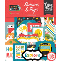 Field Trip - Echo Park Cardstock Frames & Tags Ephemera