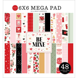 Be Mine -Carta Bella Double-Sided Cardmakers Mega Paper Pad 6"X6"