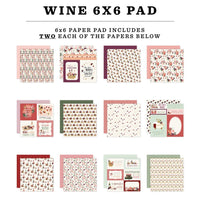 Wine - Carta Bella Double-Sided Paper Pad 6"X6"