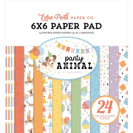 Party Animal -Echo Park Double-Sided Paper Pad 6"X6"