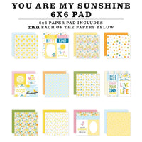 You Are My Sunshine - Echo Park Double-Sided Paper Pad 6"X6"