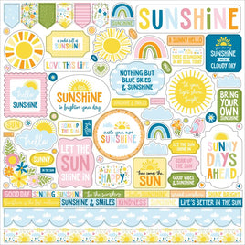 You Are My Sunshine - Echo Park Cardstock Elements Stickers 12"X12"
