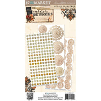 Nostalgic Memories - 49 And Market Essential Rub-On Transfer Set 6"X12"