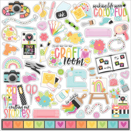 Craft Room - Echo Park Elements Cardstock Stickers 12"X12"