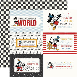 6x4 Journaling Cards - Echo Park Mouse and Me Cardstock 12"X12"