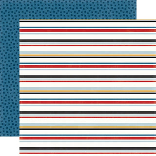Retro Stripe - Echo Park Mouse and Me Cardstock 12