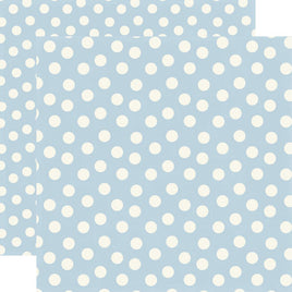 Light Blue Dot - Echo Park Mouse and Me Cardstock 12"X12"