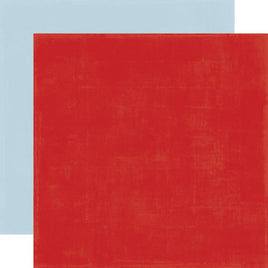 Red / Lt. Blue - Echo Park Mouse and Me Cardstock 12"X12"