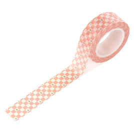 Pink Painted Checkboard - Carta Bella Silly Goose Washi Tape