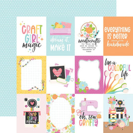 3x4 Journaling Cards - Echo Park Craft Room Cardstock 12"X12"