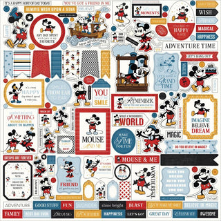 Mouse And Me - Echo Park Elements Cardstock Stickers 12