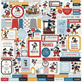 Mouse And Me - Echo Park Elements Cardstock Stickers 12"X12"