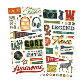 Rustic Legend - Simple Stories Foam Stickers