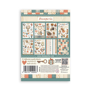 Family - Stamperia A5 Washi Pad 8/Pkg