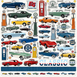 Cars - Carta Bella Elements Cardstock Stickers 12"X12"