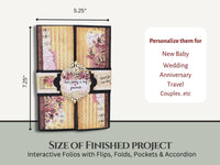 CrafTreat Scrapbook Blanks - FlipFlap Gatefold - Black & Kraft Color