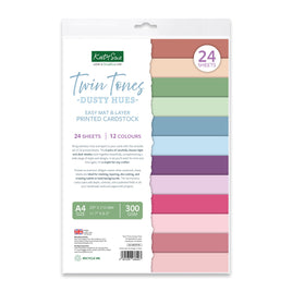 Twin Tones: Dusty Hues Printed Mat & Layer Cardstock, 24 sheets