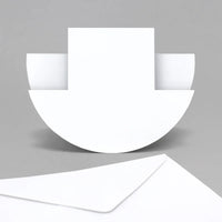 White Stepper Rocker Cards & Envelopes, Pack of 12