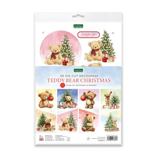 Die Cut Decoupage – Teddy Bear Christmas (pack of 12)
