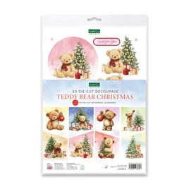 Die Cut Decoupage – Teddy Bear Christmas (pack of 12)