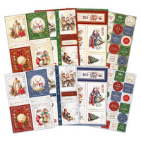 Nostalgic Christmas Foiled Paper Craft Toppers & Sentiments, 8 sheets